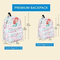 Cute And Beachy Custom Name - Personalized Kid Backpack