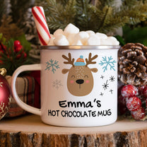 Cute Animal Hot Chocolate Mug - Personalized Enamel Mug