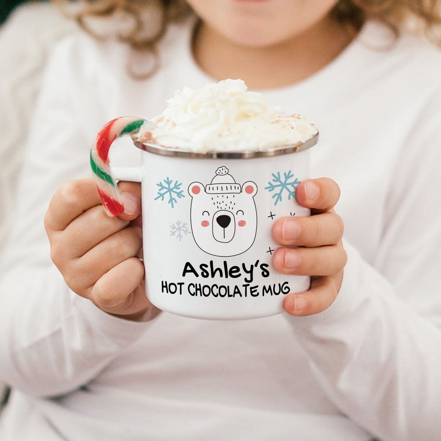 Cute Animal Hot Chocolate Mug - Personalized Enamel Mug