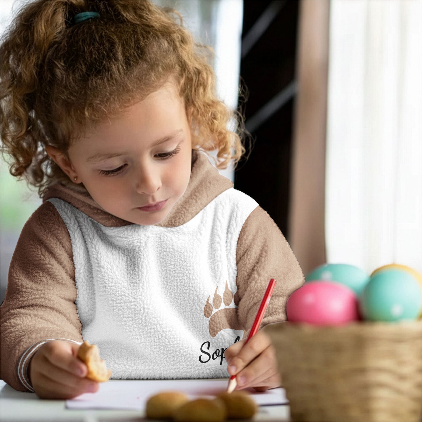 Cute Bears Gift For Son Daughter - Personalized Kid Fleece Hooded Sweatshirt With Ears