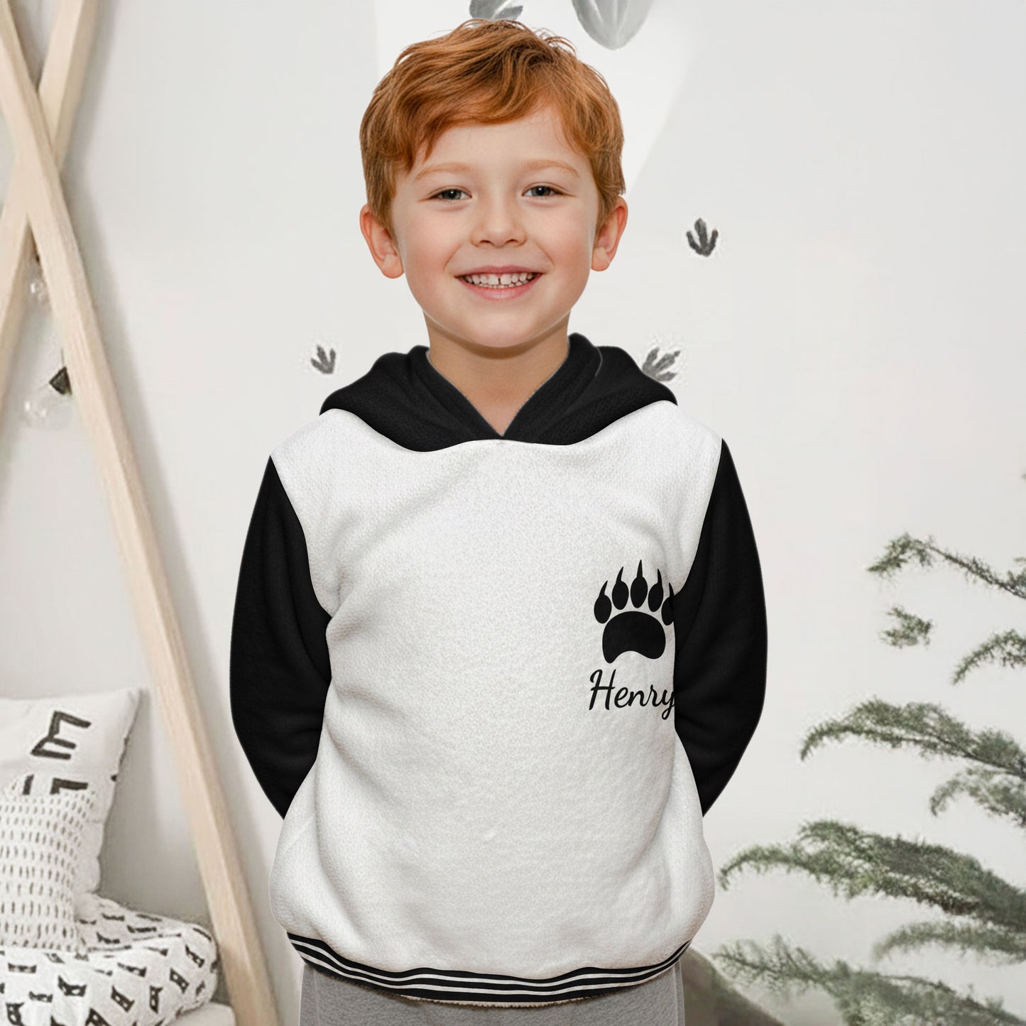 Cute Bears Gift For Son Daughter - Personalized Kid Fleece Hooded Sweatshirt With Ears