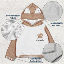 Cute Bears Gift For Son Daughter - Personalized Kid Fleece Hooded Sweatshirt With Ears