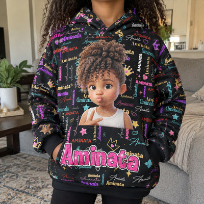 Cute Cartoon Custom Name - Personalized Hoodie