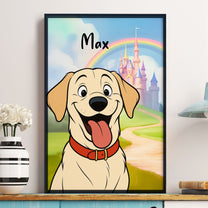 Cute Cartoon Dog - Personalized Photo Poster
