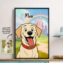 Cute Cartoon Dog - Personalized Photo Poster