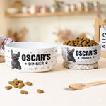Cute Cartoon Dog's Dinner - Personalized Ceramic Bowl