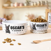 Cute Cartoon Dog's Dinner - Personalized Ceramic Bowl