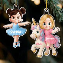 Cute Cartoon Kid - Personalized Acrylic Ornament