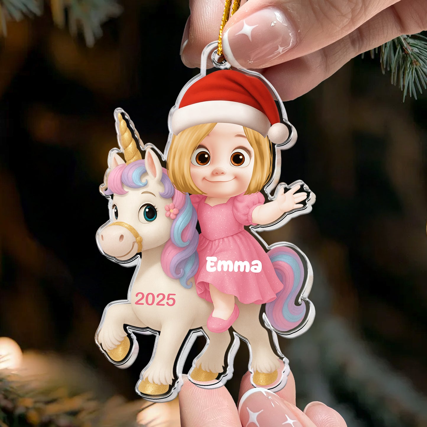 Cute Cartoon Kid - Personalized Acrylic Ornament