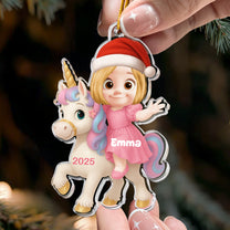 Cute Cartoon Kid - Personalized Acrylic Ornament