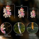 Cute Cartoon Kid - Personalized Acrylic Ornament