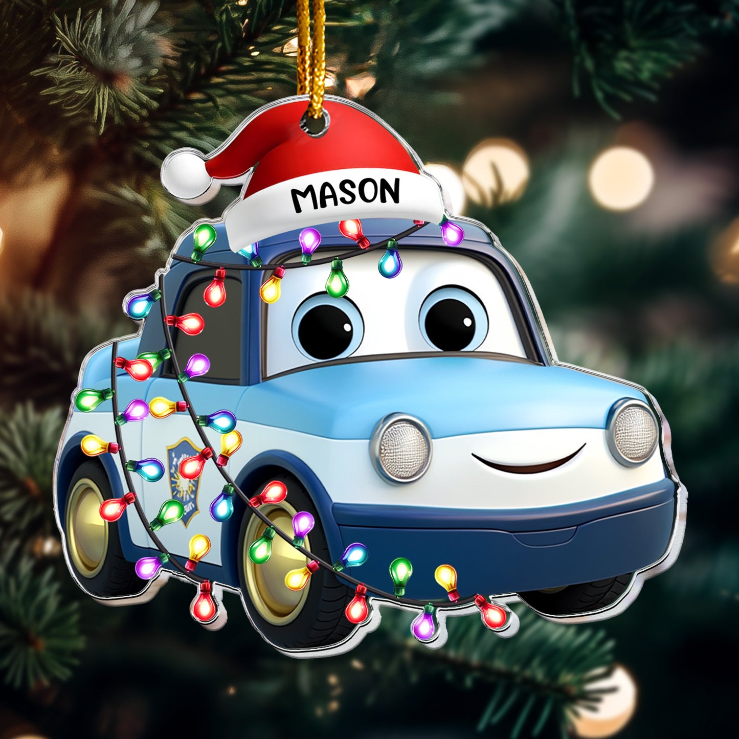 Cute Cartoon Vehicles - Personalized Acrylic Ornament