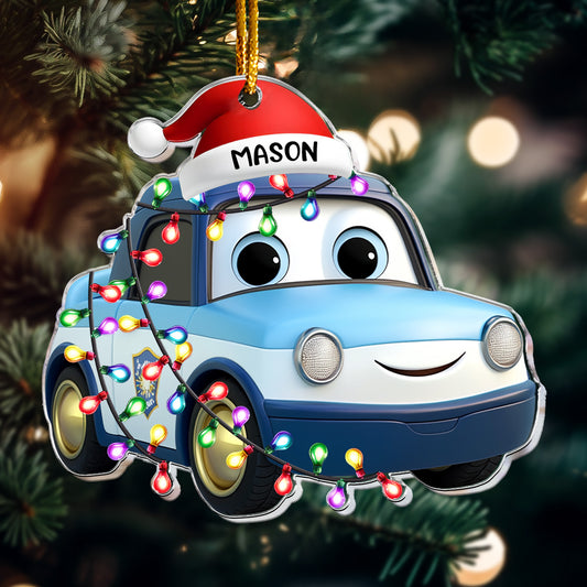 Cute Cartoon Vehicles - Personalized Acrylic Ornament