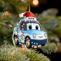 Cute Cartoon Vehicles - Personalized Acrylic Ornament