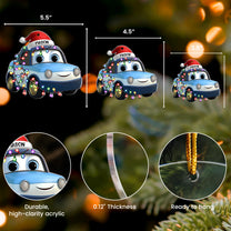Cute Cartoon Vehicles - Personalized Acrylic Ornament