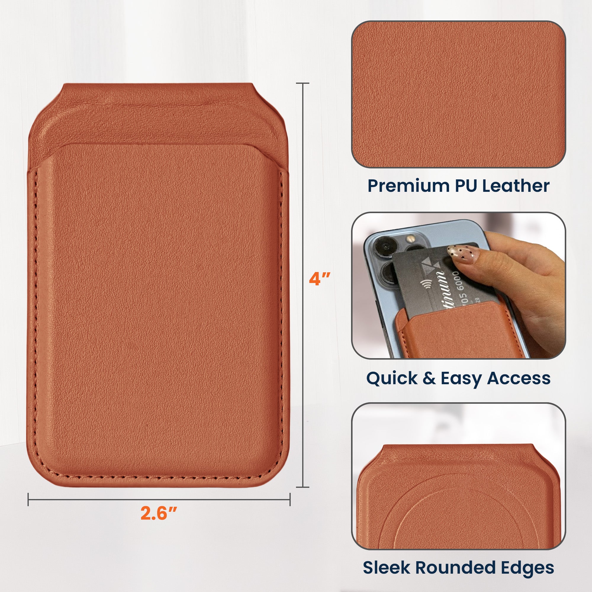 Cute Cartoon With Birth Flower - Personalized Wallet Compatible with Magsafe