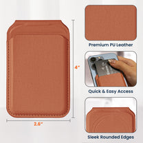 Cute Cartoon With Birth Flower - Personalized Wallet Compatible with Magsafe