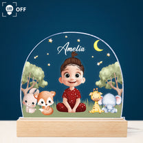 Cute Cartoon With Name Dinosaur Princess - Personalized LED Light