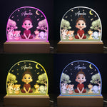 Cute Cartoon With Name Dinosaur Princess - Personalized LED Light