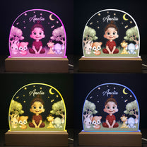 Cute Cartoon With Name Dinosaur Princess - Personalized LED Light