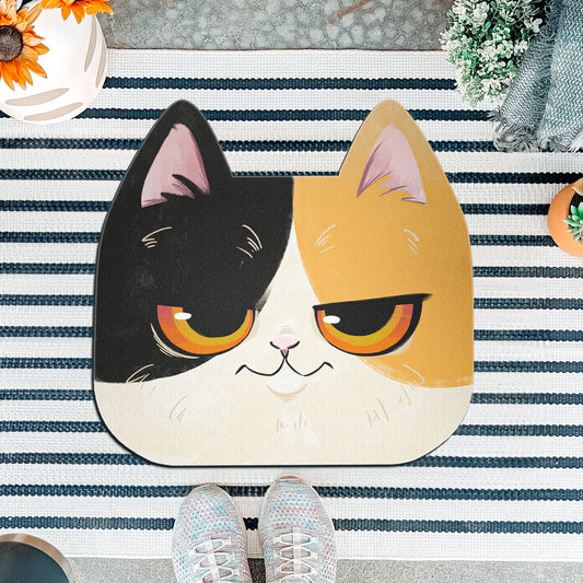 Cute Cat Face - Personalized Doormat