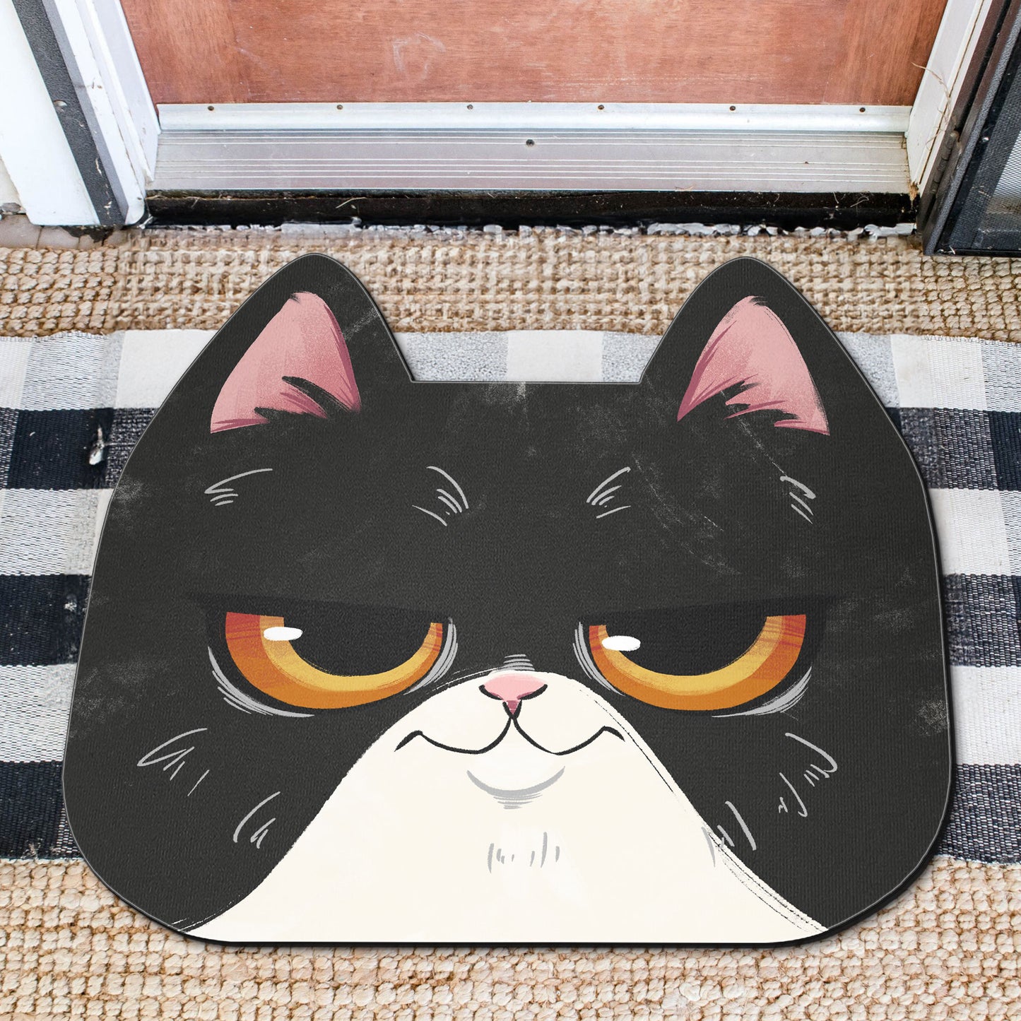 Cute Cat Face - Personalized Doormat