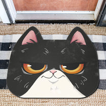 Cute Cat Face - Personalized Doormat