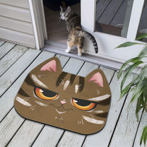 Cute Cat Face - Personalized Doormat