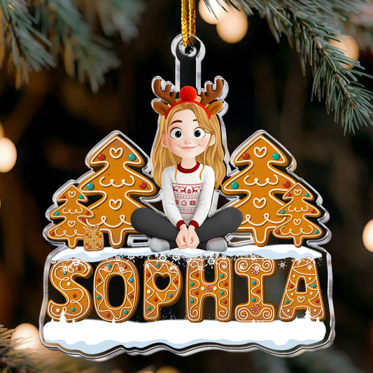 Cute Christmas Family - Personalized Acrylic Ornament