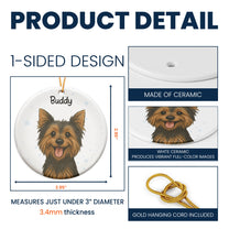 Cute Dog - Crayon Version - Personalized Ceramic Ornament