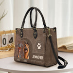 Cute Dog - Dog Mom - Personalized Leather Bag