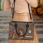 Cute Dog - Dog Mom - Personalized Leather Bag