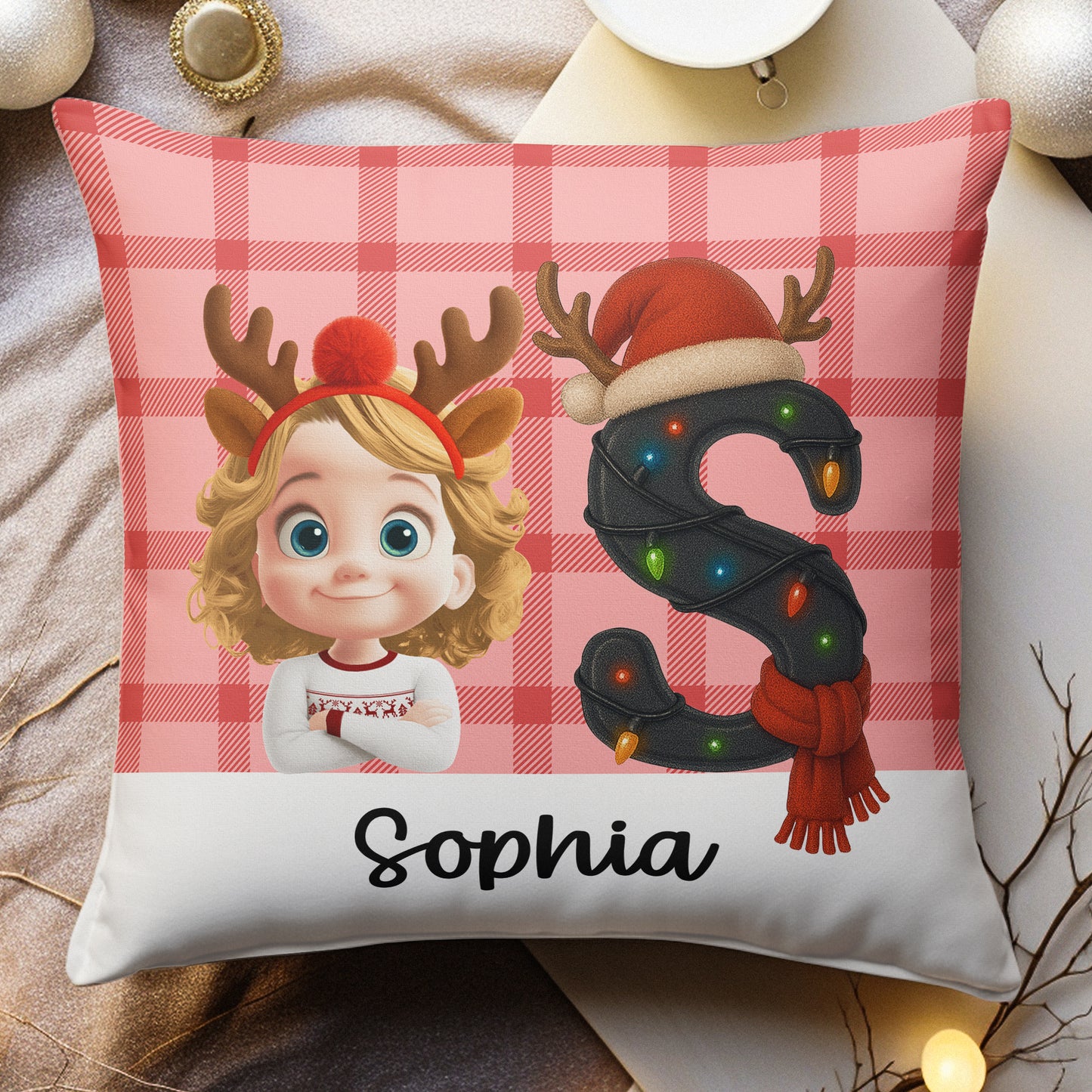 Cute Kid Alphabet - Personalized Pillow (Insert Included)