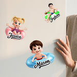 Cute Kid Cartoon Cruise Door Signs Stateroom Decor Cruising Vacation - Personalized Magnet