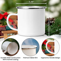 Cute Kid Name Christmas Alphabet - Personalized Enamel Mug