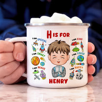 Cute Kid Trendy 2024 - Personalized Enamel Mug