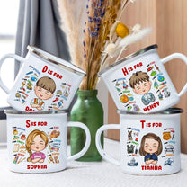 Cute Kid Trendy 2024 - Personalized Enamel Mug