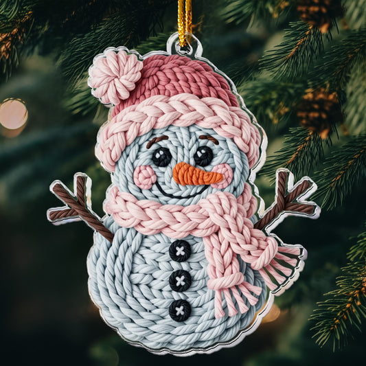 Cute Snowman 2D Flat - Acrylic Ornament