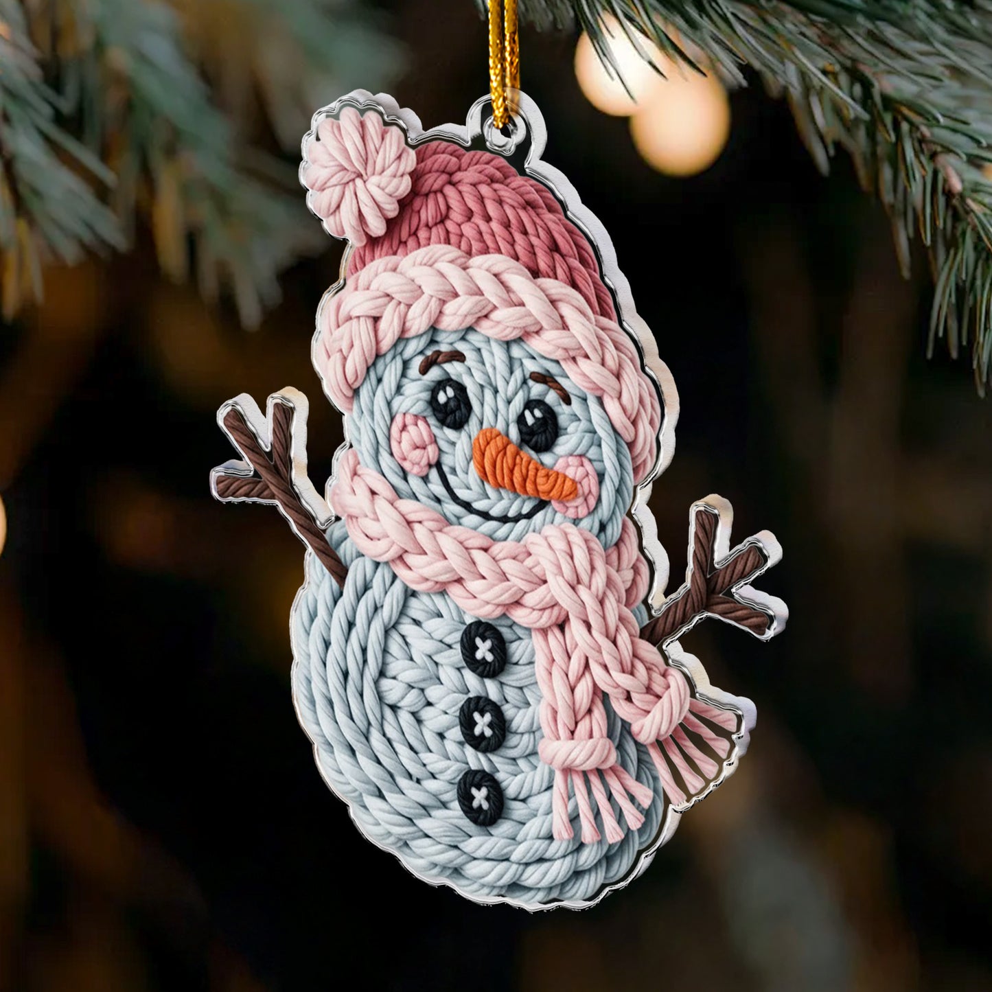 Cute Snowman 2D Flat - Acrylic Ornament