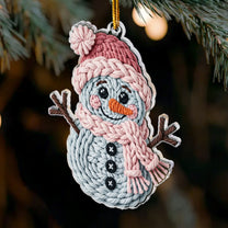 Cute Snowman 2D Flat - Acrylic Ornament