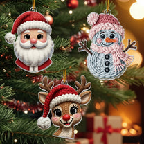 Cute Snowman 2D Flat - Acrylic Ornament