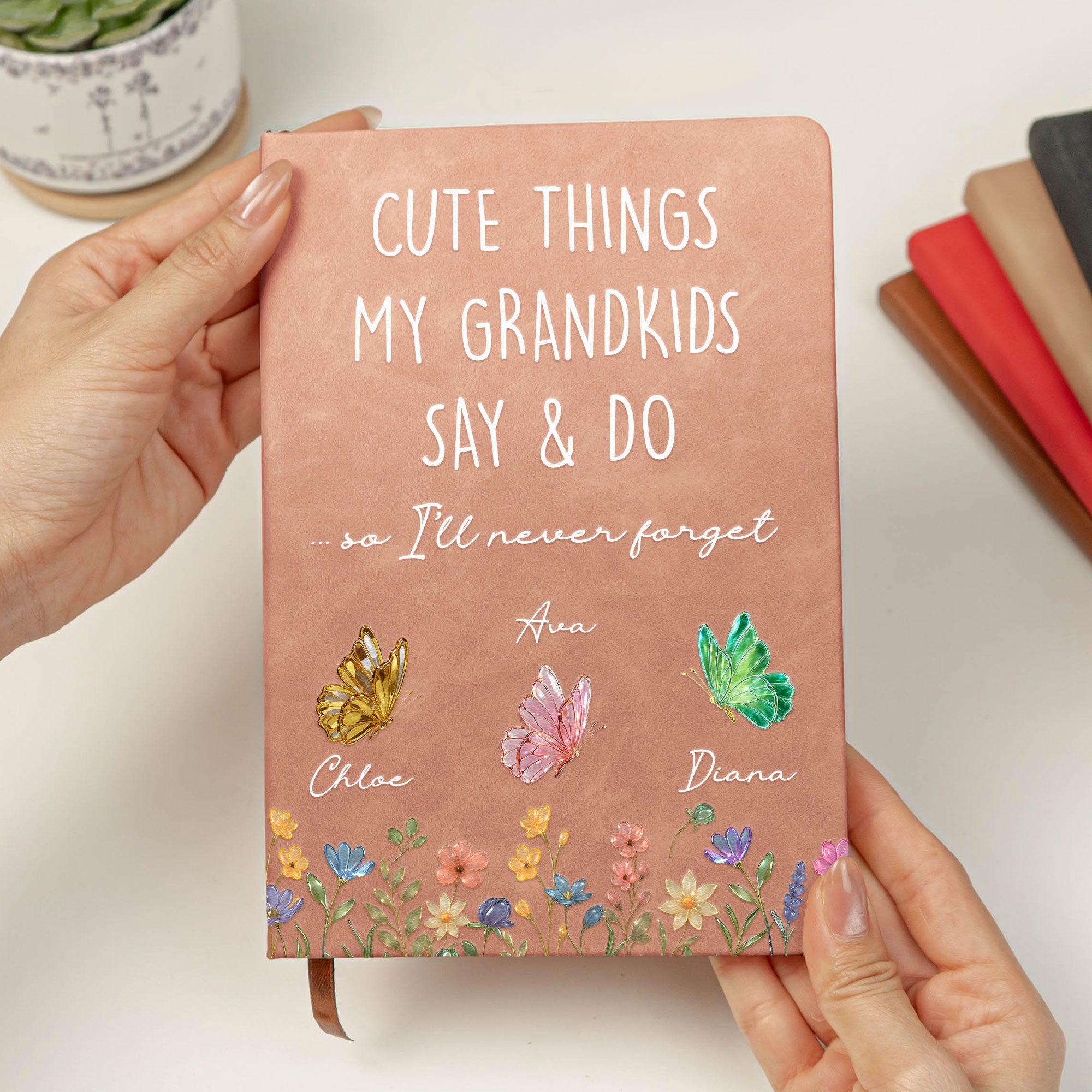 Cute Things My Grandkids Say & Do So I’ll Never Forget - Personalized Leather Journal