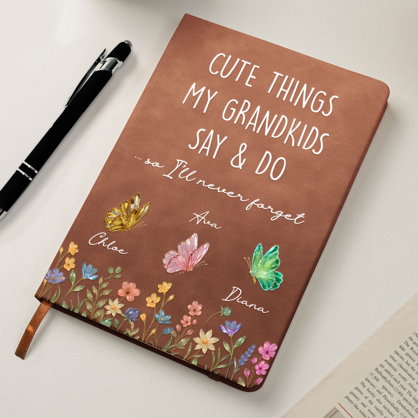 Cute Things My Grandkids Say & Do So I’ll Never Forget - Personalized Leather Journal