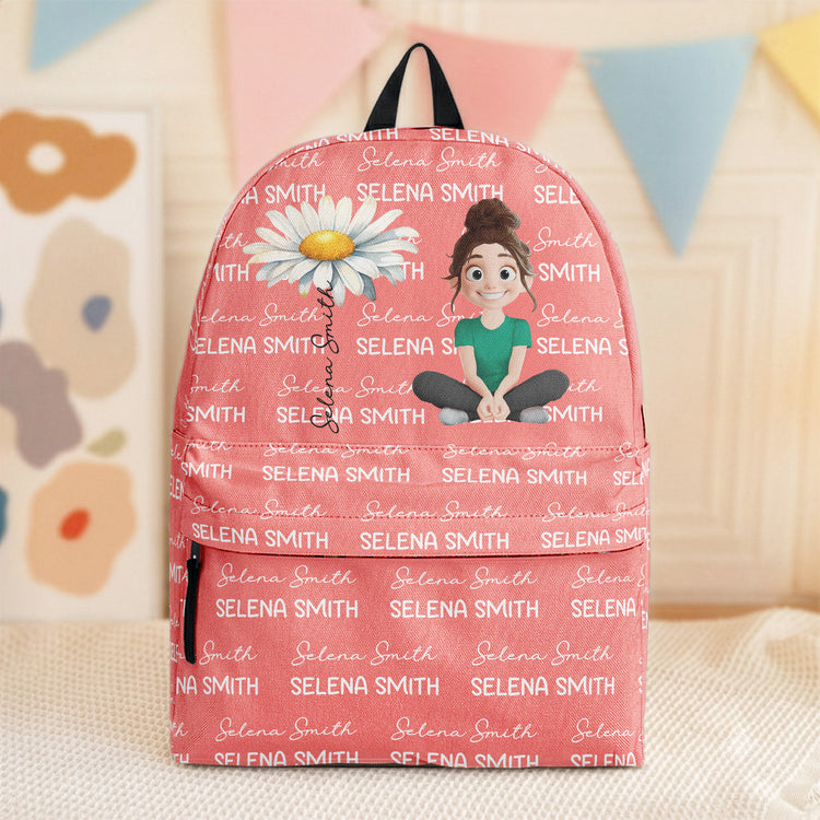Cute-Cartoon-Birth-Flower-With-Name-Pattern-Personalized-Backpack-2