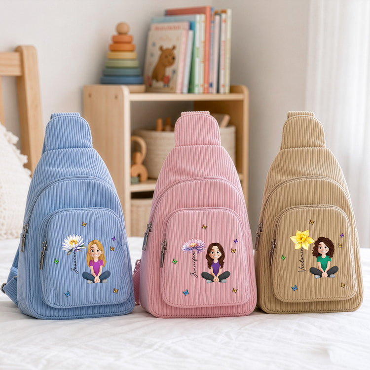 Cute-Cartoon-With-Birth-Month-Flower-Personalized-Sling-Bag-1