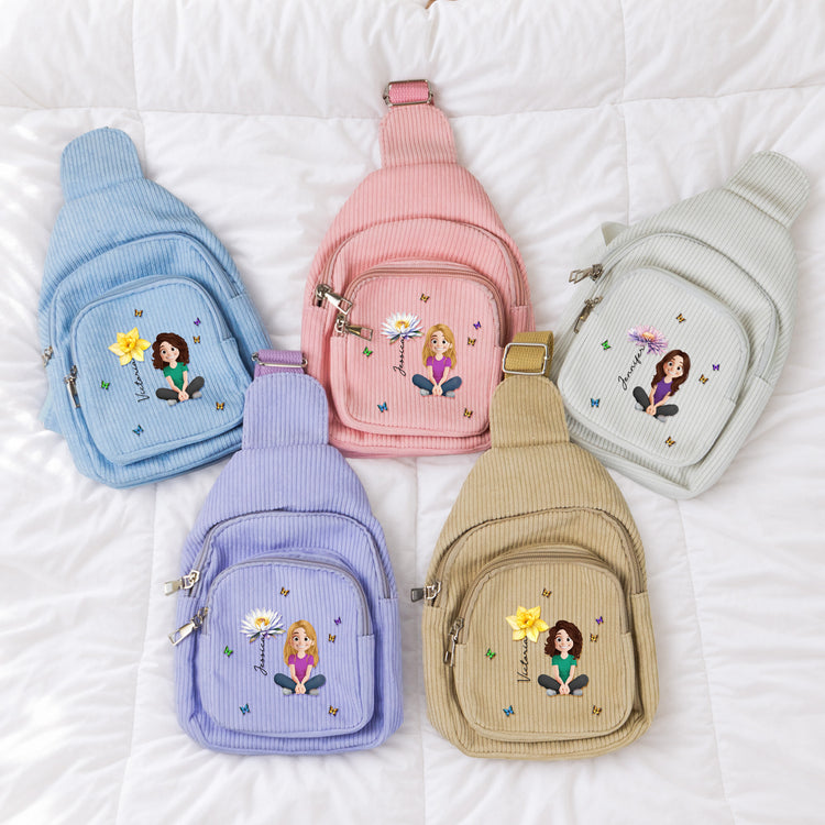 Cute-Cartoon-With-Birth-Month-Flower-Personalized-Sling-Bag-4