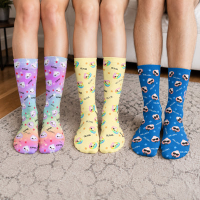 Cute Dumpling Custom Name - Personalized Socks