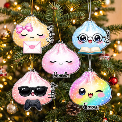 Cute Dumplings Family Christmas Funny Keepsake - Personalized Ornament