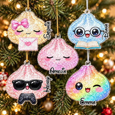 Cute Dumplings Family Christmas Funny Keepsake - Personalized Ornament
