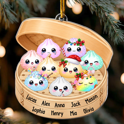 Cute Dumplings Family Christmas - Personalized Ornament